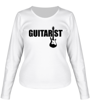 Женская футболка длинный рукав Гитарист фото