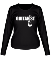 Женская футболка длинный рукав Гитарист фото
