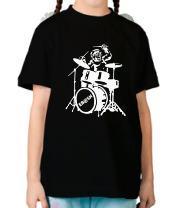 Детская футболка Обезьяна с барабанами фото