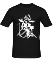 Мужская футболка Обезьяна с барабанами фото