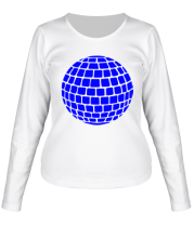 Женская футболка длинный рукав Зеркальный шар фото