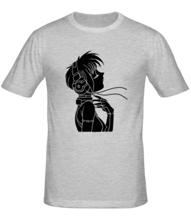 Мужская футболка Девушка с наушниками