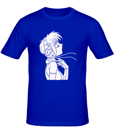 Мужская футболка Девушка с наушниками