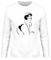Мужская футболка длинный рукав Девушка в стиле аниме фото