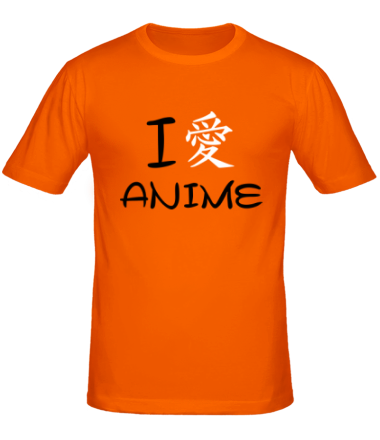 Мужская футболка I love anime