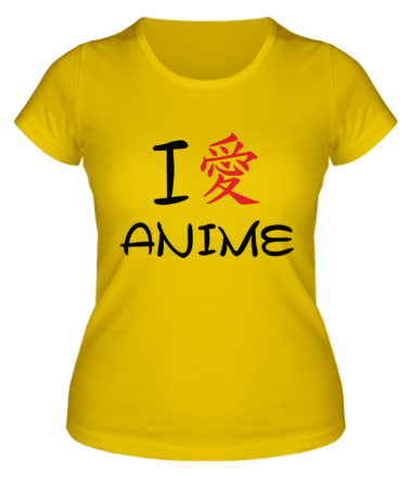 Женская футболка I love anime