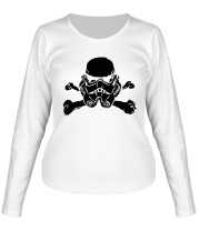 Женская футболка длинный рукав Штурмовик и кости фото