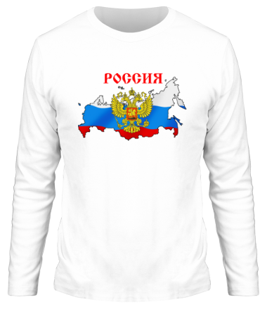 Мужская футболка длинный рукав Россия