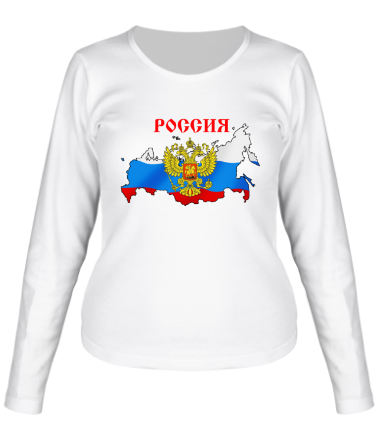 Женская футболка длинный рукав Россия