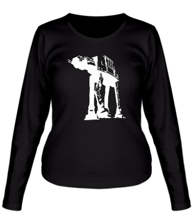 Женская футболка длинный рукав Робот слон