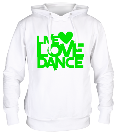 Толстовка худи Live Love Dance