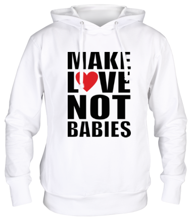 Толстовка худи Make love not babies