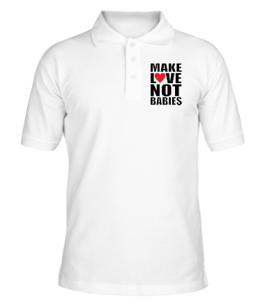 Мужская футболка поло Make love not babies