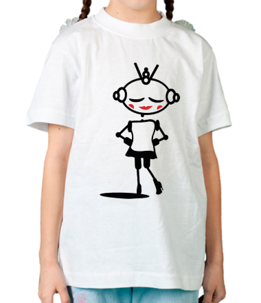 Детская футболка Роботы девочка