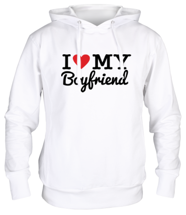 Толстовка худи I love my boyfriend