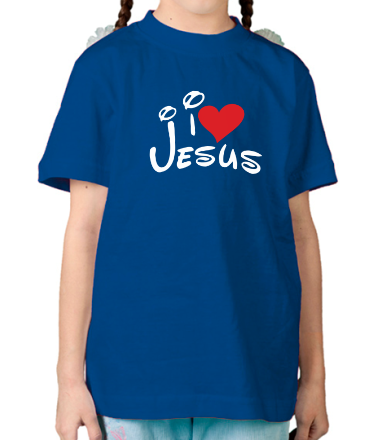 Детская футболка I love Jesus