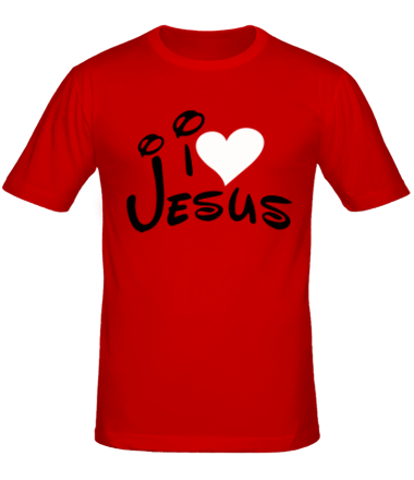 Мужская футболка I love Jesus