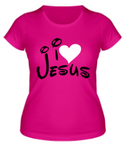 Женская футболка I love Jesus