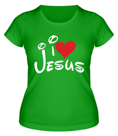 Женская футболка I love Jesus