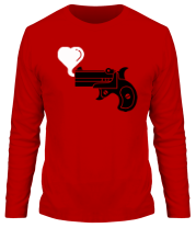 Мужская футболка длинный рукав Love gun фото