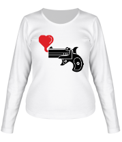 Женская футболка длинный рукав Love gun фото
