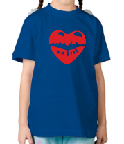 Детская футболка Поцелуй в виде сердца фото