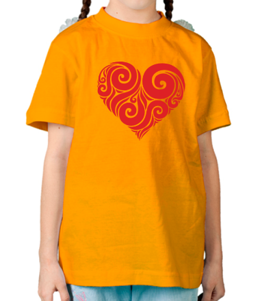 Детская футболка Сердце узор