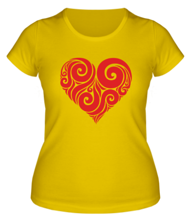 Женская футболка Сердце узор