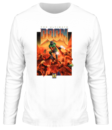 Мужская футболка длинный рукав Doom