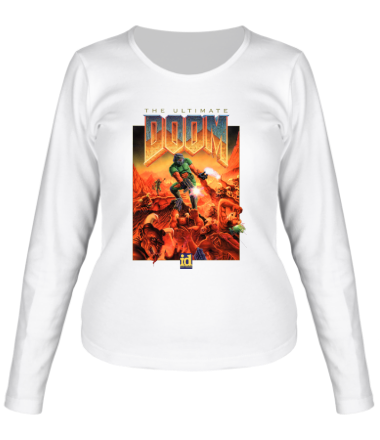 Женская футболка длинный рукав Doom