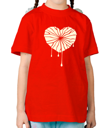 Детская футболка Разбитое сердце (свет)