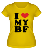 Женская футболка I love my bf (i love my boyfriend) фото
