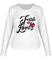 Женская футболка длинный рукав True love фото