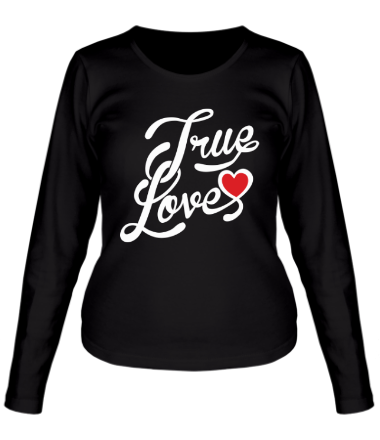 Женская футболка длинный рукав True love