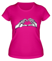 Женская футболка Сердечко руками фото