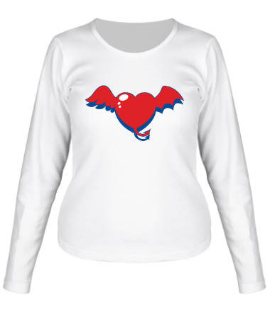 Женская футболка длинный рукав Демоническое сердце