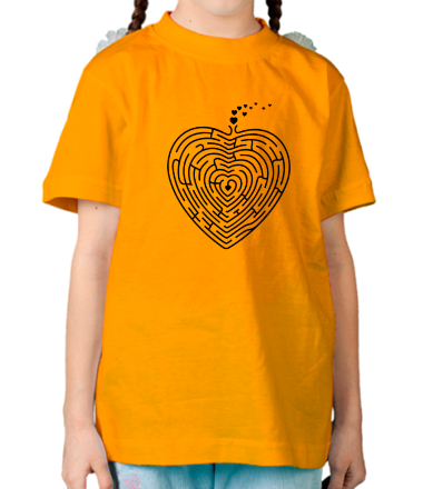Детская футболка Сердце лабиринт