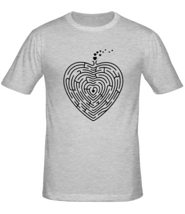 Мужская футболка Сердце лабиринт