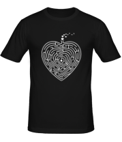 Мужская футболка Сердце лабиринт фото