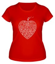Женская футболка Сердце лабиринт фото
