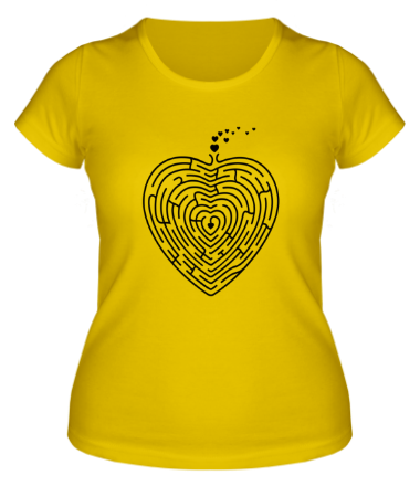 Женская футболка Сердце лабиринт