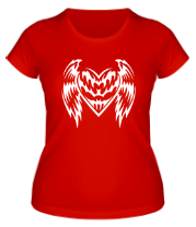 Женская футболка Крылатое сердце фото