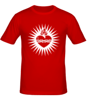 Мужская футболка Пылающее сердце фото