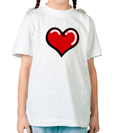 Детская футболка Объемное сердечко