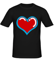 Мужская футболка Объемное сердечко фото