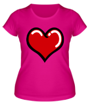 Женская футболка Объемное сердечко фото