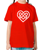 Детская футболка Сердце из кельтских узоров фото