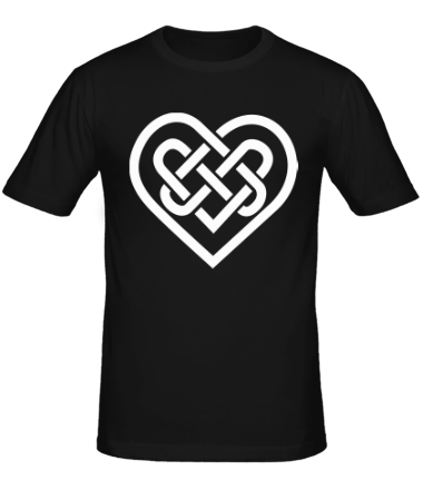 Мужская футболка Сердце из кельтских узоров