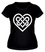 Женская футболка Сердце из кельтских узоров
