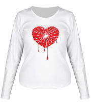 Женская футболка длинный рукав Разбитое сердце фото